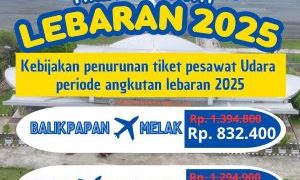 Tarif Pesawat Kubar – Balikpapan Turun 30 Persen
