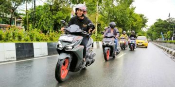 Keseruan Roling  City bareng  Konten Kreator Yamaha Kaltim.  Merasakan Sensasi Kecanggihan Aerox Alpha Turbo
