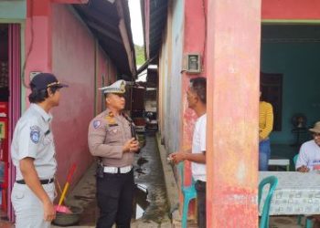 Jasa Raharja Wilayah Kutai Timur Bersama Satlantas Gelar Sosialisasi Kepada Masyarakat