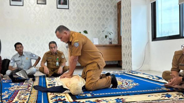 Jasa Raharja Dukung PPGD di Samsat Bontang, Tingkatkan Kesiapsiagaan Petugas