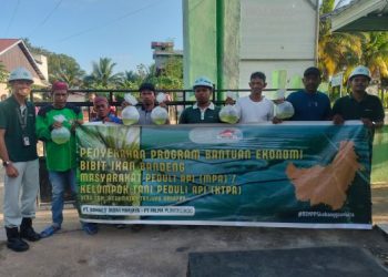 PT BIM-PPS Salurkan 43.750 Bibit Bandeng untuk Perkuat Ekonomi Anggota KTPA Desa Lori