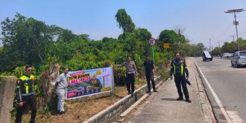 Jasa Raharja Perkuat Edukasi Keselamatan melalui Pemasangan Spanduk Imbauan